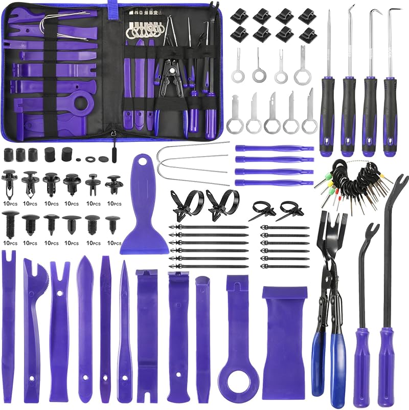 Uolor 342Pcs Trim Removal Tool Kit Car Panel Fastener Retainer Clip Set