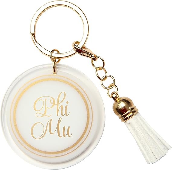 Alexandra and Company Acrylic Key Chain, Phi Mu Home & Kitchen