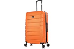 InUSA TREND Luggage with Spinner Wheels | Durable Lightweight Hardside Suitcase, Travel bag with Handle and Trolley, 28-Inch Large Checked luggage | Orange
