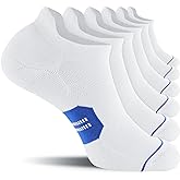 CS CELERSPORT 6 Pack Men's Running Ankle Socks with Cushion, Low Cut Athletic Sport Tab Socks