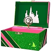 Mini Treasures Wicked Jewelry Box for Girls - Musical Jewelry Box with Spinning Figurine, Wicked Toys for Kids Ages 3-5 - 6 x 4.7 x 3.5 in