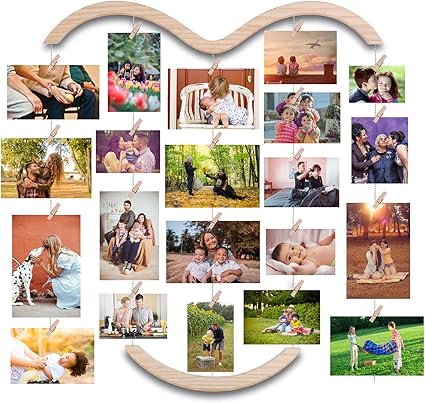 Easternstar Hanging Photo Display Photo Picture Frame Collage 25 By 29 Inch With 30 Wooden Clips Amazon Co Uk Home Kitchen Easternstar Hanging Photo Display Photo Picture Frame Collage 25 By 29 Inch With 30 Wooden Clips Amazon Co Uk Home Kitchen