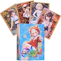 fuxi 55Pcs TCG Deck Cards, Goddess Story Card Holographic Golden