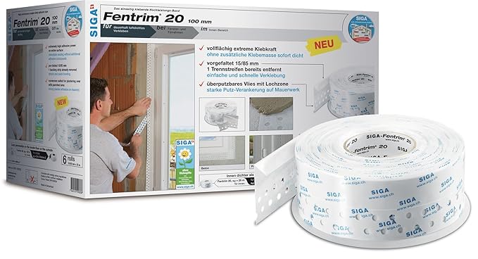 Siga Fentrim 20 Dichtungsband Fensterdichtband 25 m Innen 100 mm