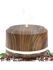 Essential Oil Diffuser 450ml, Wood Grain Aromatherapy Diffusers and Air Humidifiers Set for Large Room - LUSCREAL Gift Idea
