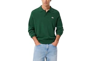 Lacoste Mens Relaxed Fit Carded Wool Polo Sweater