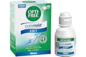 Opti-Free Puremoist Multi-Purpose Contact Lens Cleaning and Disinfecting Solution with Lens Case, 2 Fl Oz (Pack of 1)
