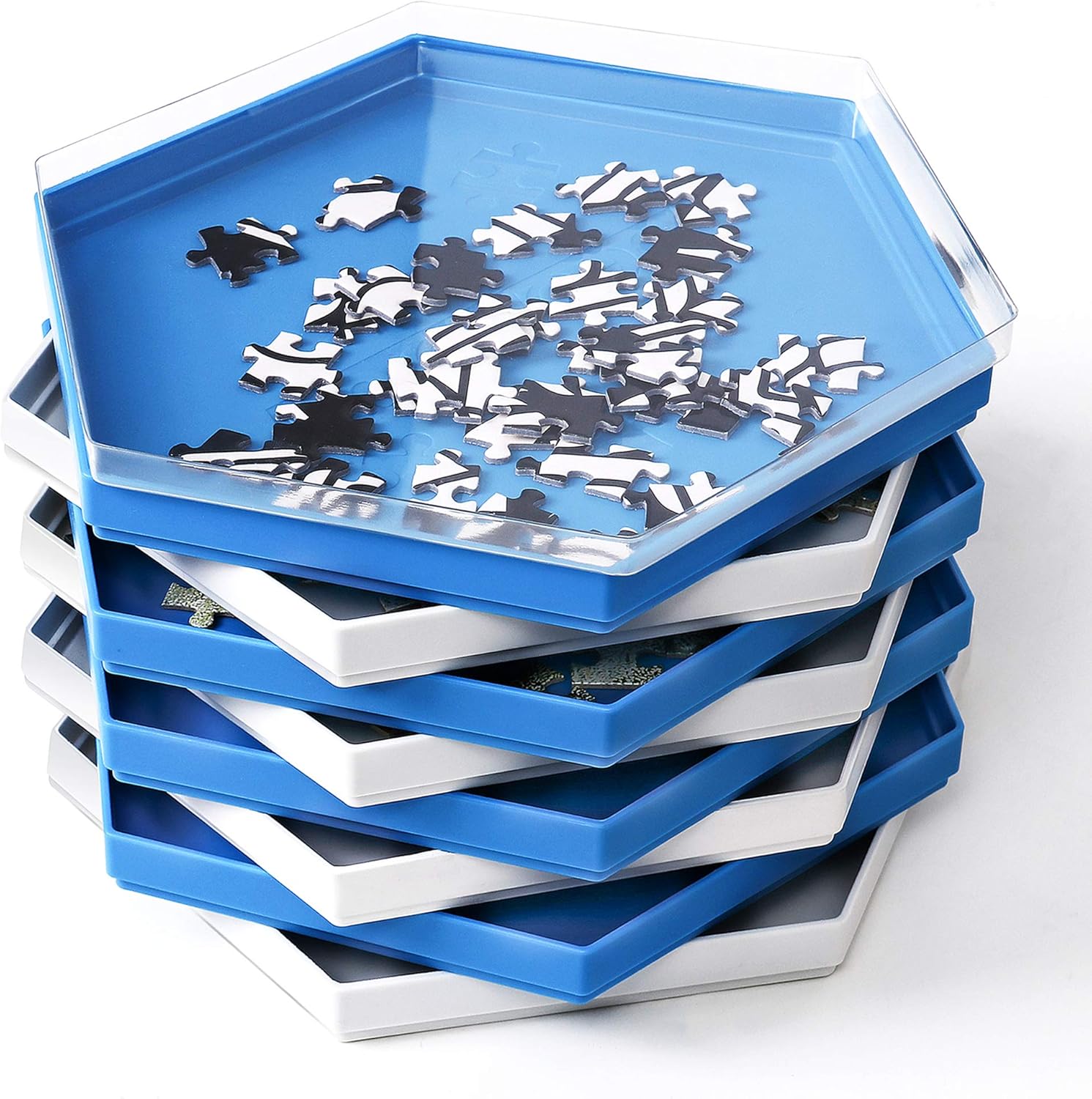 Becko Stackable Puzzle Sorting Trays Jigsaw Puzzle Sorters with Lid