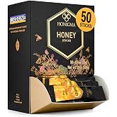 HONIGMA&reg; Pure Ukrainian Acacia Honey Sticks,50 Count (12g Each) | Deliciously Sweet, Sustainably Sourced, Natural Energy Snack, Bursting with Flavor &amp; Health Benefits