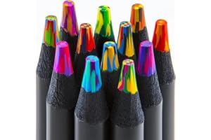 Kird Barken Stocking Stuffers, Art Supplies, 12 Rainbow Colored Pencils, Teen Girl Gifts Trendy Stuff, Multicolored Cool Stuf