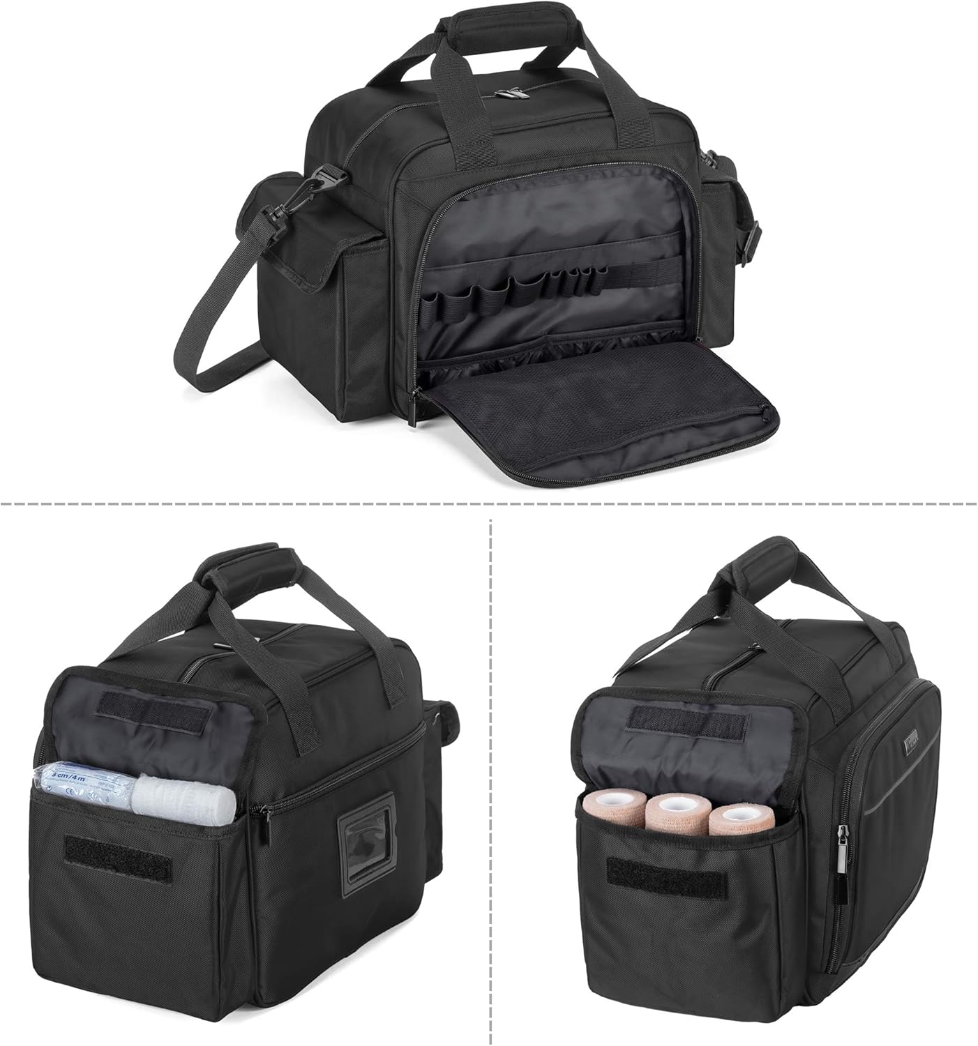 Trunab Medical Bag Empty, Home Health Nurse Bag, Portable Medical Supplies Shoulder Bag for Hospice Home Visit - Image 3