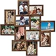 HELLO LAURA - Picture Frame Collage for Wall - 4x6 Display With 12 Openings - Hanging Photo Frames Wall Decor for Bedroom - Gold