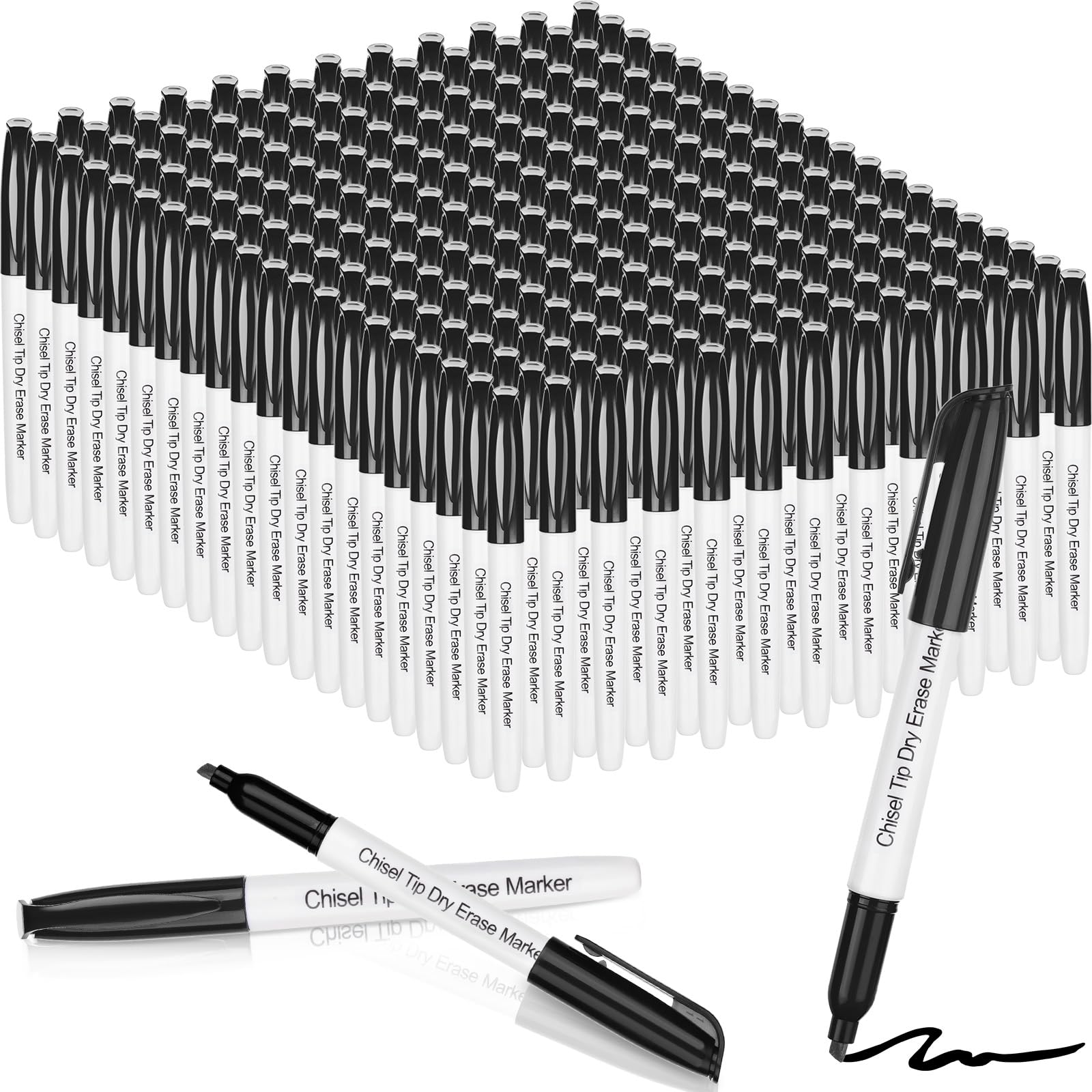Photo 1 of Sepamoon 240 Pack Dry Erase Markers Bulk Chisel Tip Whiteboard Markers Pens Low Odor for School Office Home(Black)