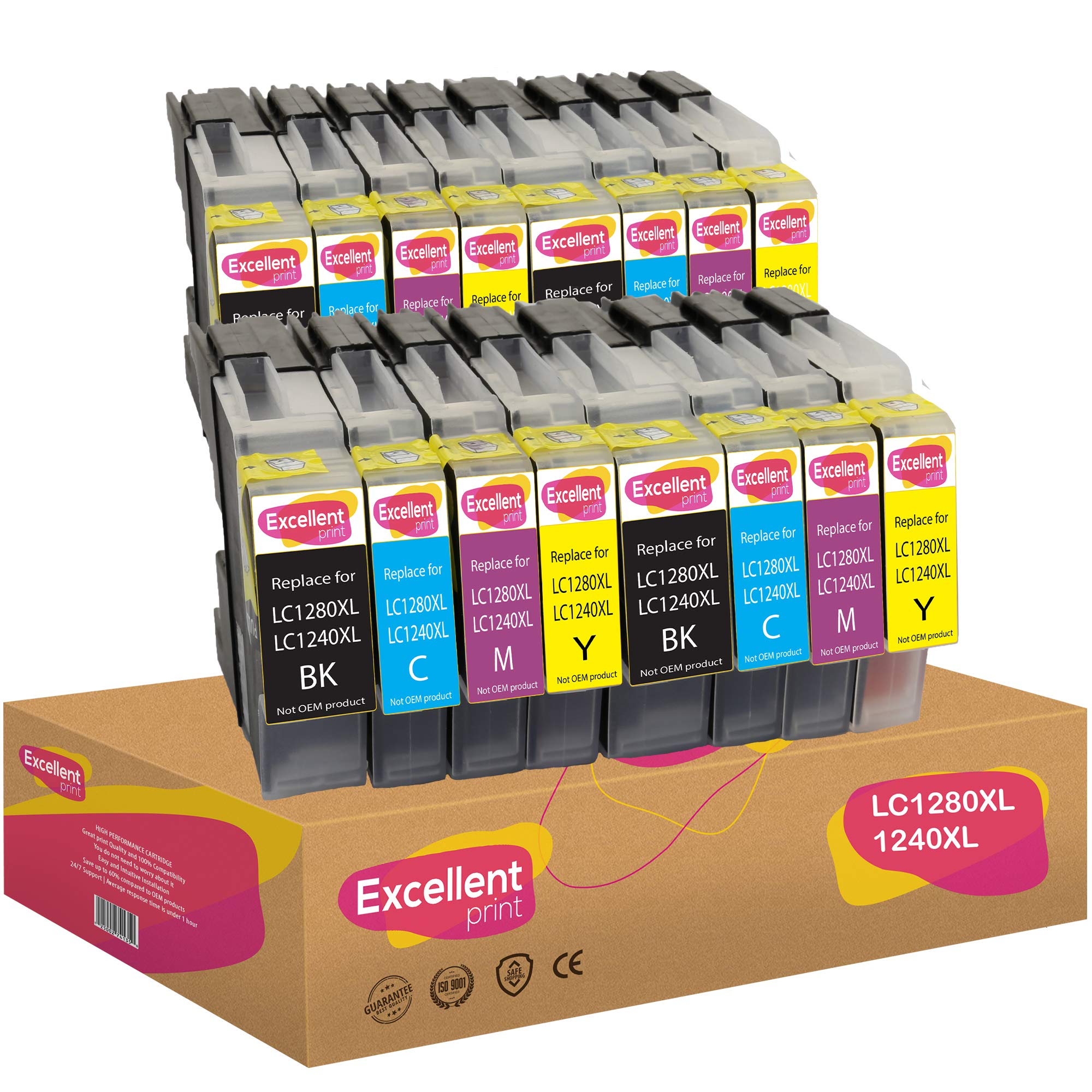 Excellent Print LC1280XL LC1240XL LC1280 LC1240 Compatible Ink Cartridges for Brother MFC-J6510DW MFC-J6910DW MFC-J6710DW MFC-J5910dw