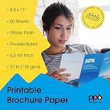 PPD 50 Sheets A4 Inkjet Brochure Paper 140gsm Glossy Double Sided view 4