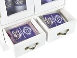 BRUBAKER 15pc Vanilla Rose Mint Bath Gift Set with Wooden Cabinet for Women view 4