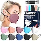 FENFEN KN95 Face Masks Disposable Adults - 50 Pack 5 Layer Protection Dust Breathable Comfortable Respirator Women KN95 Mask Individually Wrapped