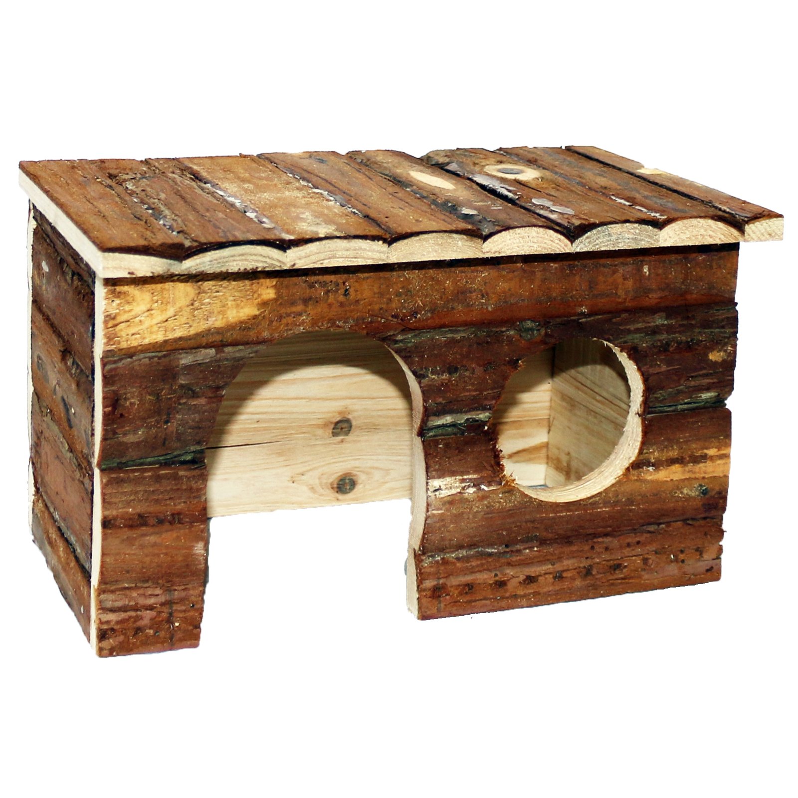 Pet Ting Natural Living Jerrik Log House 28 x 16 x 18cm Hamster Rat Guinea Pig