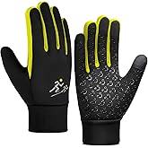 AOTOW Kids Winter Running Glove Cold Weather Touchscreen Warm Gloves for Hiking Biking Glove for Childrens 4-12 Year Old