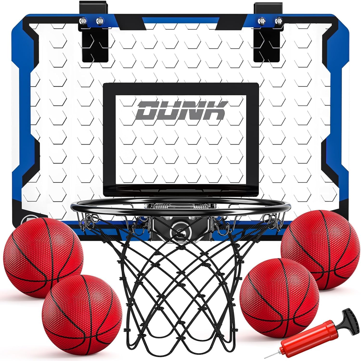 TEMI Mini Basketball Hoop for Kids - Indoor Door Room Basketball Toys with 4 Balls for Boys & Girls Age 3-12