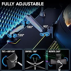 Mount-It! Heavy-Duty Ultrawide Monitor Arm up to