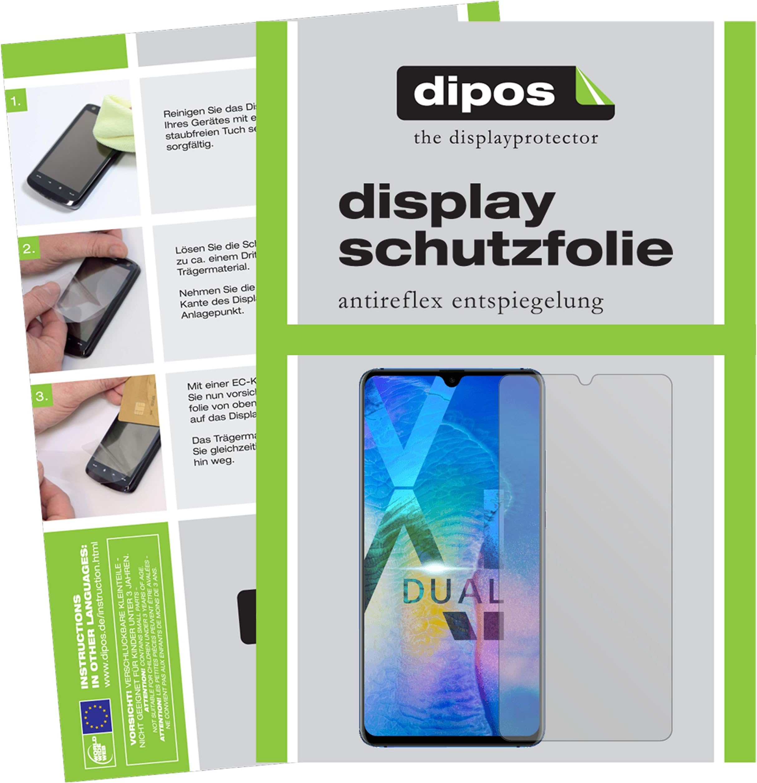 dipos I 6x Screen Protector matte compatible with Huawei Mate 20 X 5G Protection Films