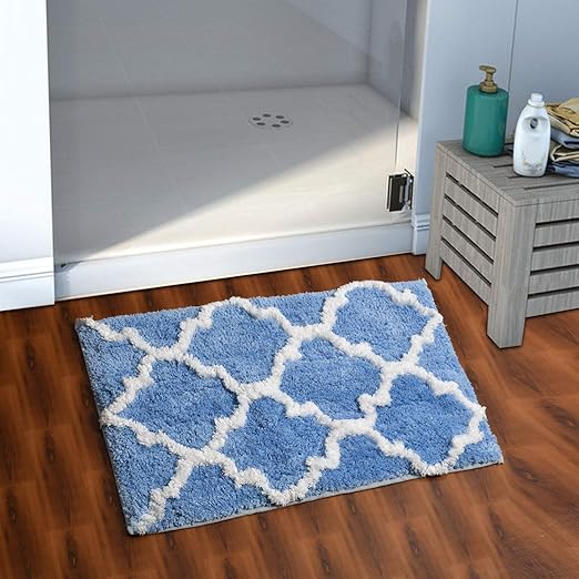 AEROHAVEN Glorious Super Soft Microfiber Abstract Moroccan Designer Anti Slip Bathmat