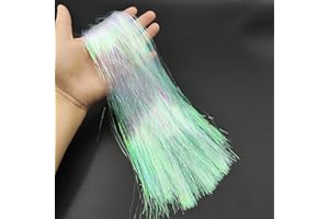 Carytalee 2000 Strands Icicles Tinsel for Christmas Tree and Party Decorations, White Iridescent