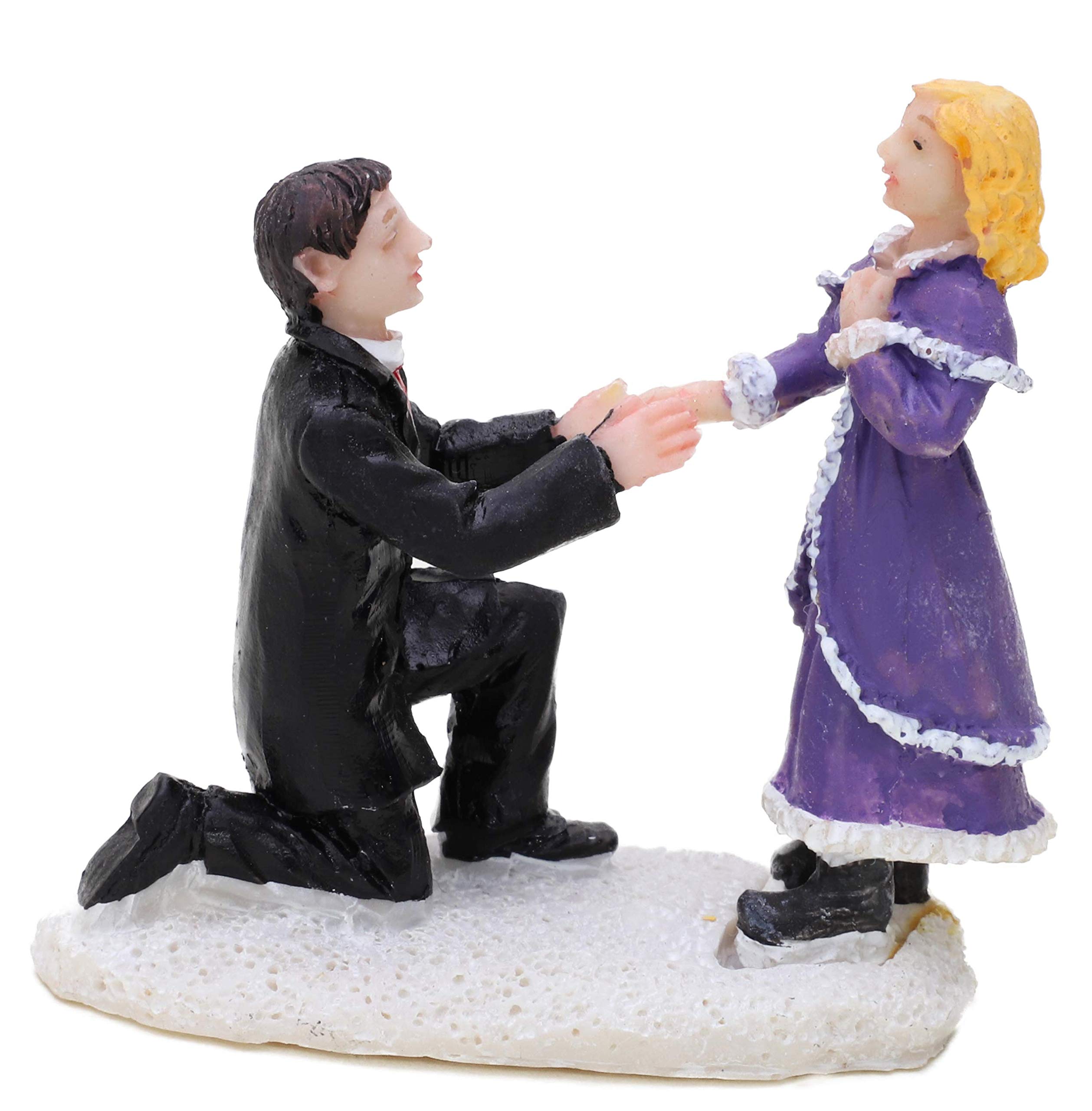 Toyland® Mini Resin Christmas Collectible Ornament - Village Scene Accessories - Xmas Figures (Proposal 2.25 x 2.5 Inch).