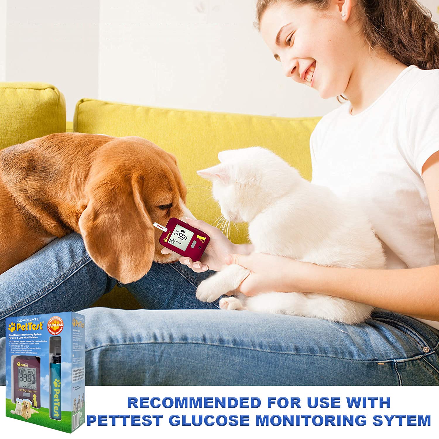 PetTest Sterile Twist-Top Lancets 21G for Dogs and Cats, for use with PetTest Diabetes Glucose Monitoring System (50 Lancets)