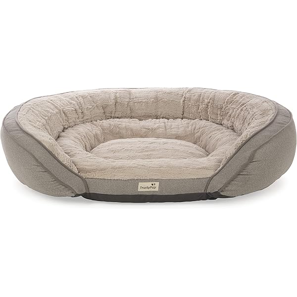Petlinks Supreme Soother 42x30x10 Pet Bed, Large, Gray