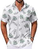 COOFANDY Mens Hawaiian Shirts Short Sleeve Mens