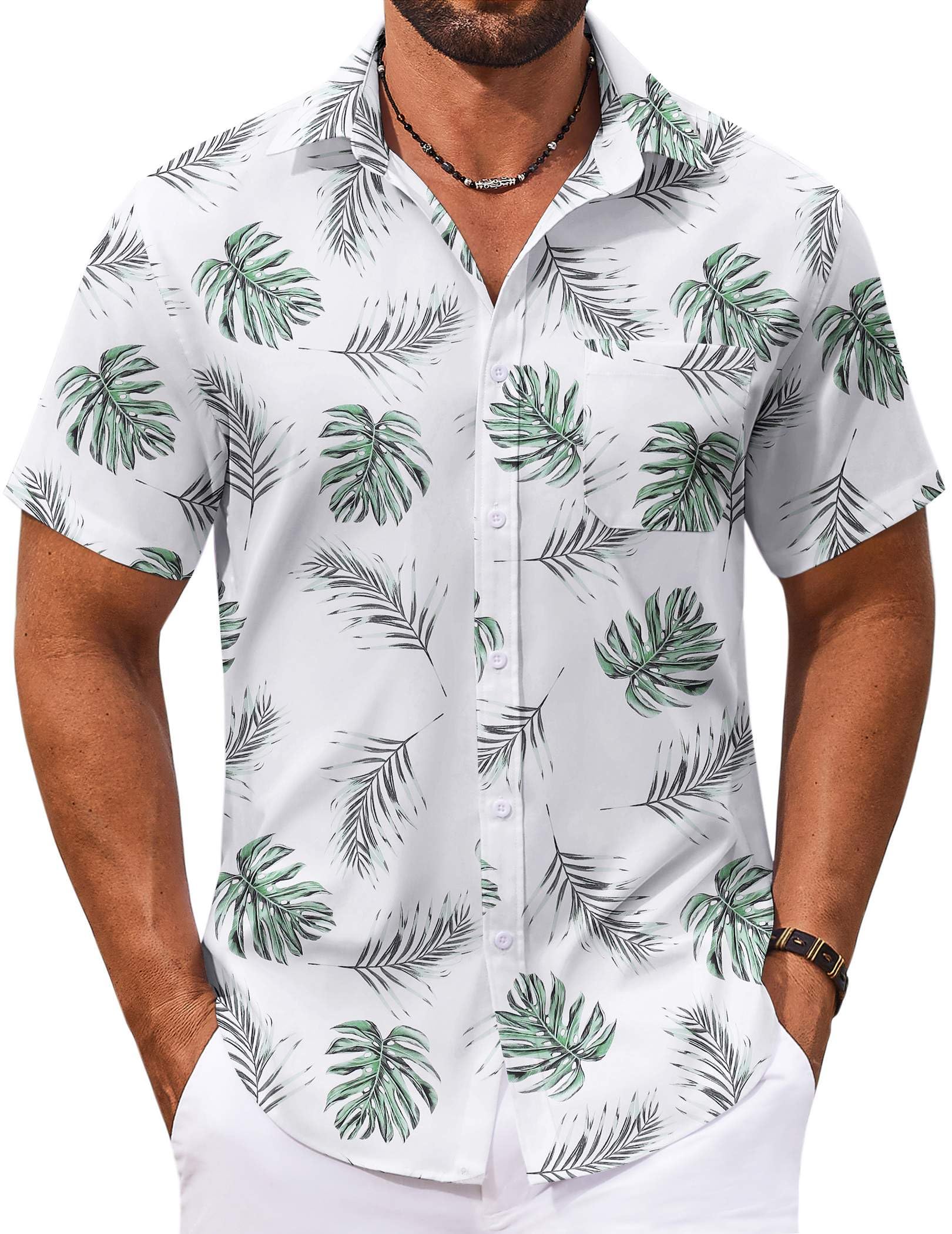 COOFANDY Men's Hawaiian Shirts Short Sleeve