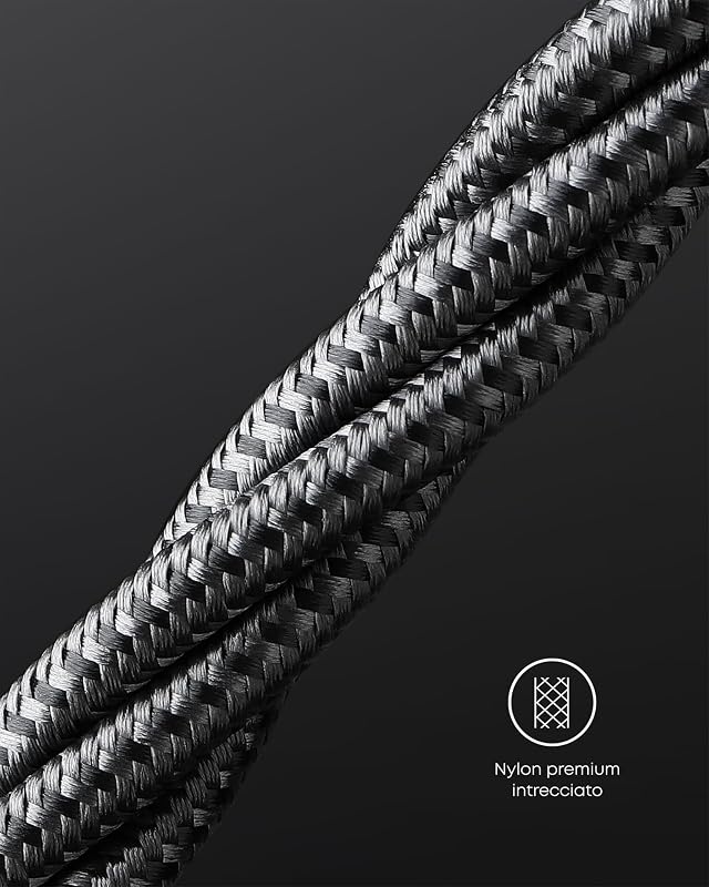 333 Cavo USB C 100W, Ricarica Rapida, 1m+1,8m+3m, 3 pezzi