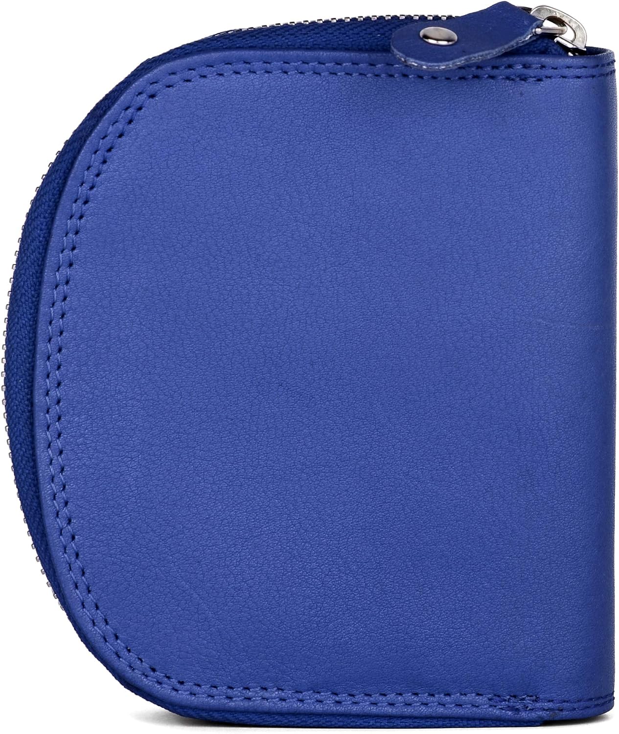 J. Wilson London Ladies RFID Safe Designer Leather Purse Card Women Wallet Zip Pocket Boxed, Royal Blue - Image 4