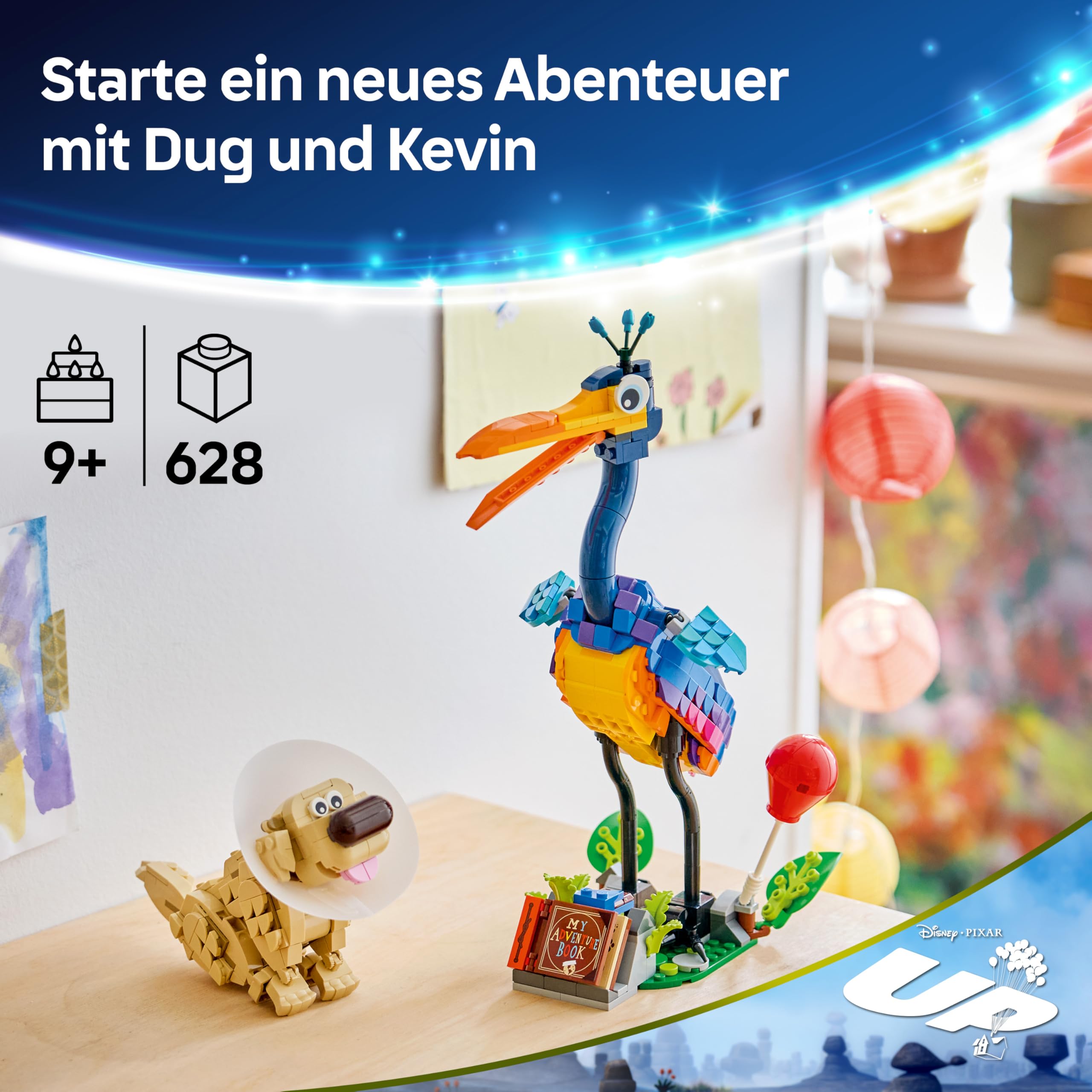 LEGO ǀ Disney and Pixar Kevin und Dug - Spielzeug Golden Retriever Hund & exotischer Vogel - DIY Deko fürs Kinderzimmer - Geburtstagsgeschenk für Mädchen ab 9 Jahren & Fans des Films Oben - 43290 3