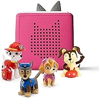 Toniebox 1 Audio Player Starter Set with English Chase, Skye, Marshall, and Bilingual Playtime Puppy with One Huggable Little