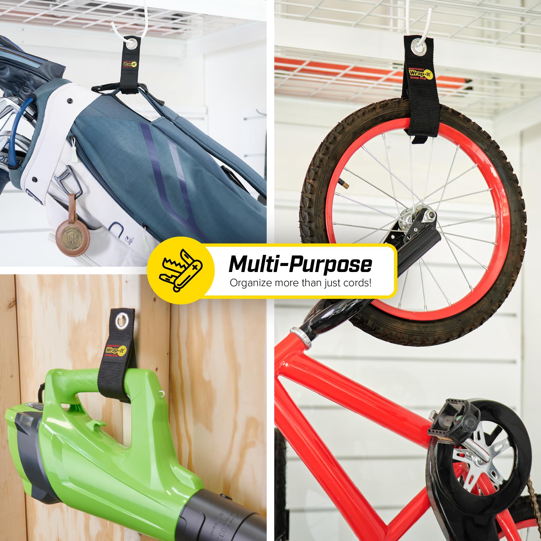 Heavy-Duty Wrap-It Storage Straps (Assorted 6 Pack) - Extension Cord Organizer, Cable Straps for RV Accessories, Mens Stocking Stuffers