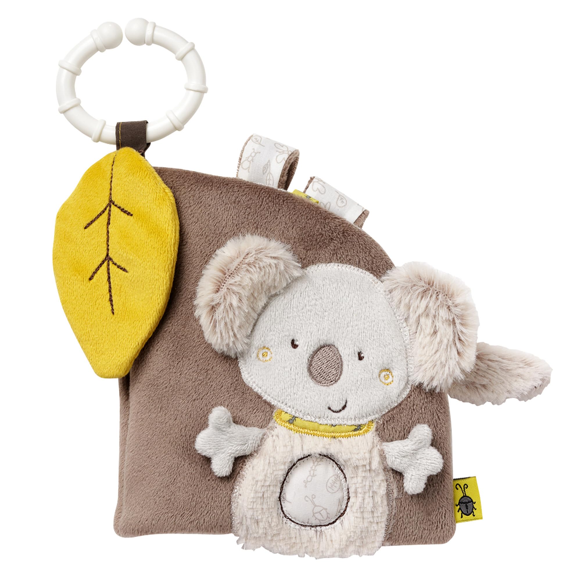 Fehn 064117 Koala Soft Picture Book – Touch & Feel Book Made of Fabric with Animal Motifs – For Babies and Toddlers from Newborns Upwards – Dimensions: 14 x 15 cm