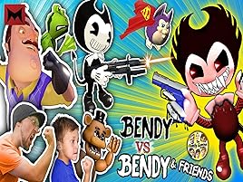 daddy and chase playing bendy and the ink machine