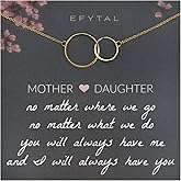 EFYTAL Mom Christmas Gifts from Daughter, Mom Necklace for Women, Mother Daughter Necklace, Gifts for Mom from Daughter, Mother Daughter Gift, Mothers Necklace