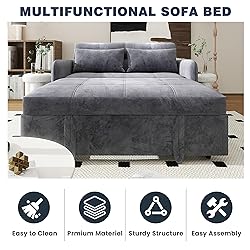 SumKea Sleeper Sofa Couch Bed, 55.8'' Convertible