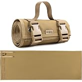 ONETIGRIS Shooting Mat - Roll-up Shooting Mat Prone Shooter Mats Tactical Shooting Blanket Mat for Range Shooting Hunting (Non-Padded - Brown)