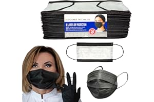 A-Trend Deals Disposable 4 Layers Face Masks, Non-medical, Extra Layer Protection, Face Masks for Adult, Teenager, Seniors