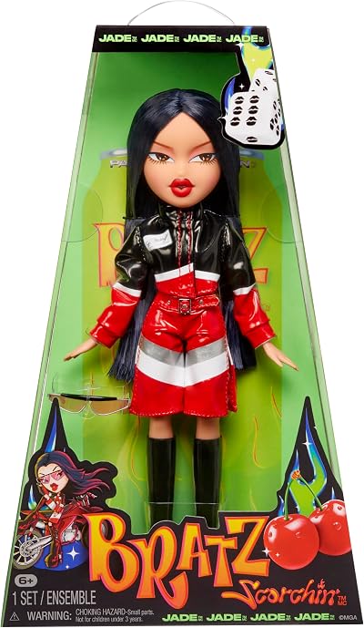Bratz Scorchin Jade Doll with Red Jacket Skirt Shoes Sunglasses