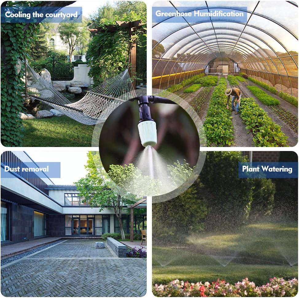 Innoo Tech 138FT/42M Drip Irrigation Kit Sprinkler System with 1/4" Blank Distribution Tubing Watering Drip Kit/DIY Saving Water Automatic Irrigation Equipment Set for Garden Greenhouse, Lawn : Garden & Outdoor
