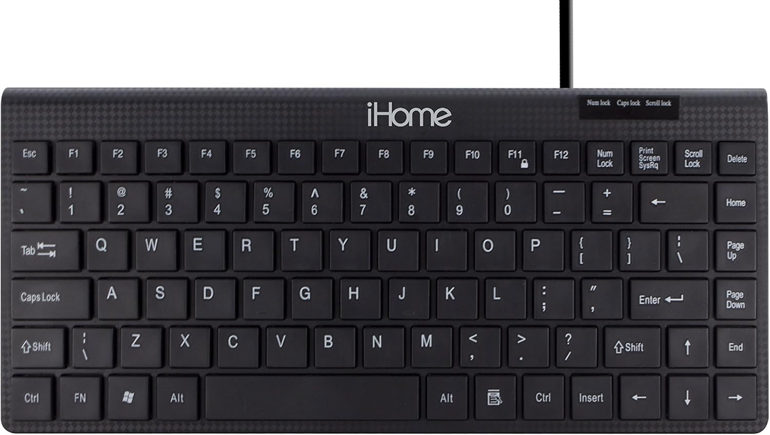 iHome IHK1010B Compact USB Keyboard (Black) Computers