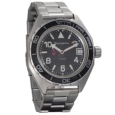 Vostok Komandirskie Military Russian Mechanical Self-Winding Mens Wrist Watch 2416B/650536