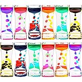SUNPROUND 12 Pack Liquid Motion Bubbler Sensory Toys, Liquid Timer Desktop Colorful Hourglass Liquid Bubbler, Small Calming Relaxing Toys Sensory Autism ADHD Fidget Toys