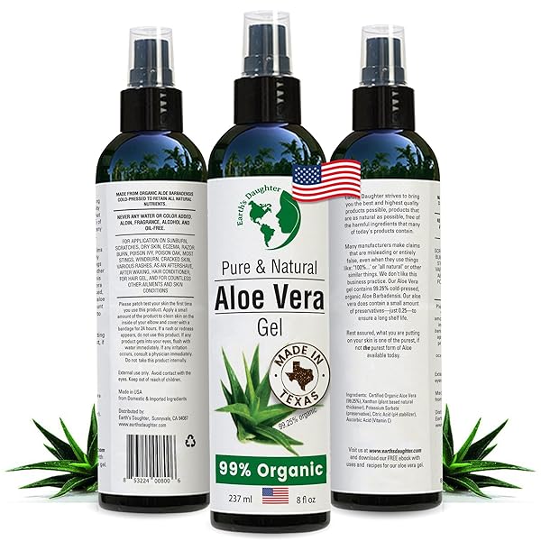 EARTH’S DAUGHTER PREMIUM ORGANIC ALOE VERA GEL FROM...